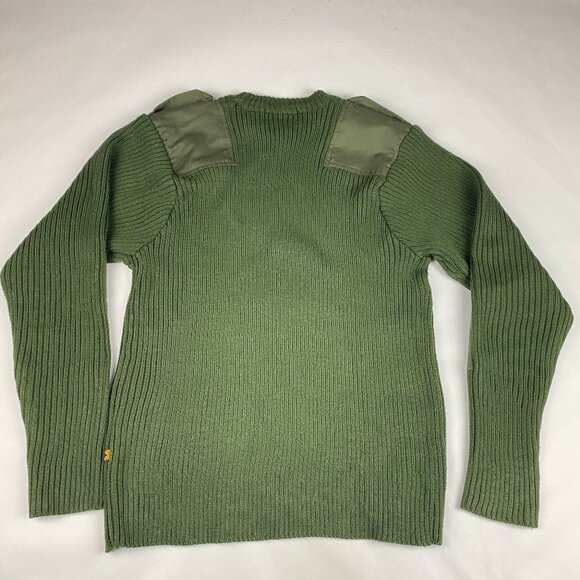 Alpha Industries Flight Sweater Mens XL Military Elbow Patch Knit - Picture 2 of 12